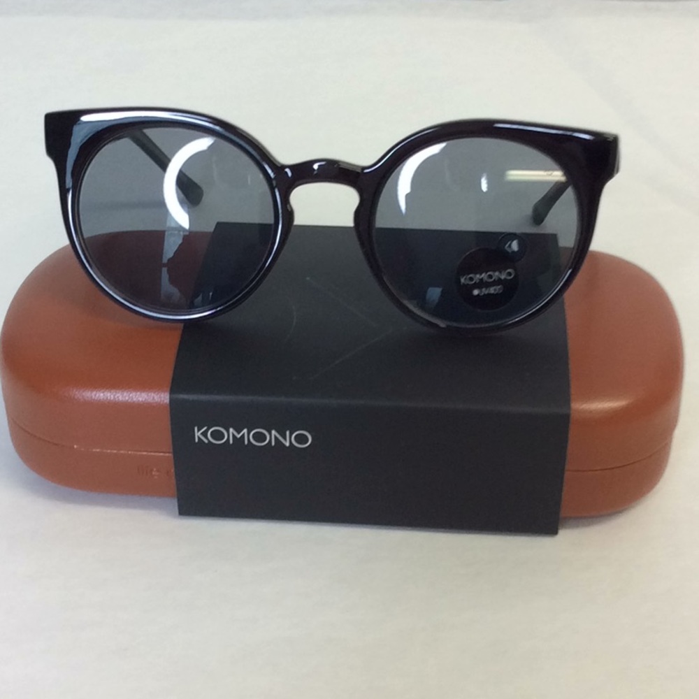 KOMONO sunglasses cat eye LULU Black Green NEW - Picture 10 of 11